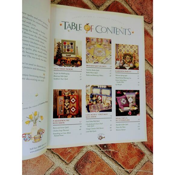 Vtg 2000 - Debbie Mumm's Country Settings - Dinnerware & Acc - Quilting Patterns - Picture 7 of 11